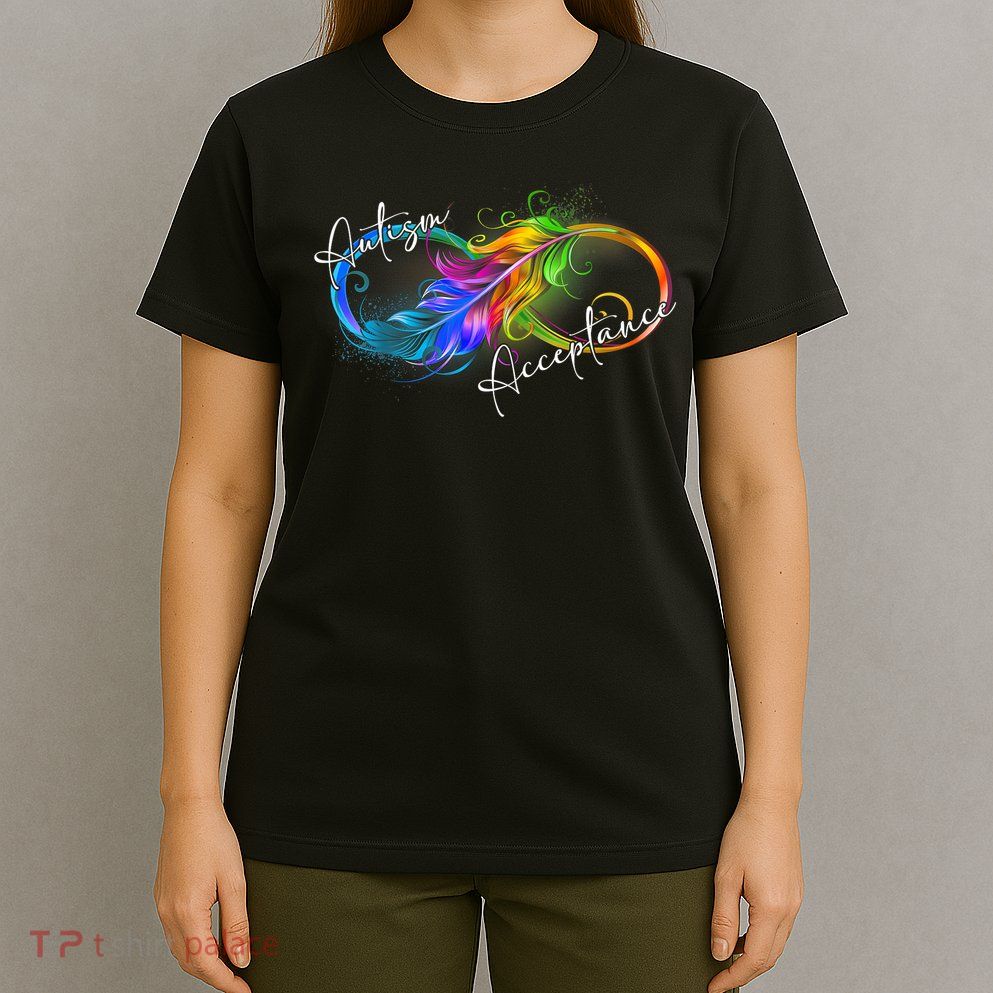 Autism Red Instead Infinity Symbol Autistic Acceptance T-Shirt