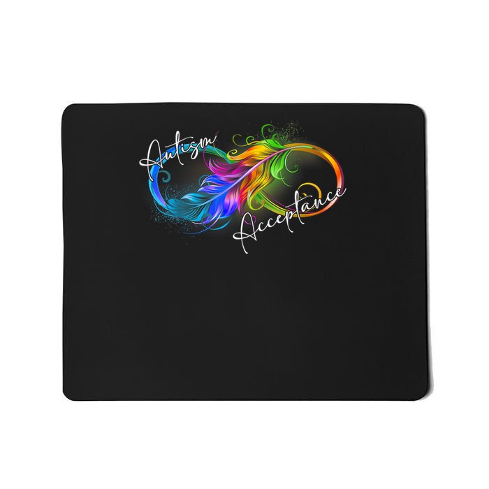 Autism Red Instead Infinity Symbol Autistic Acceptance Mousepad
