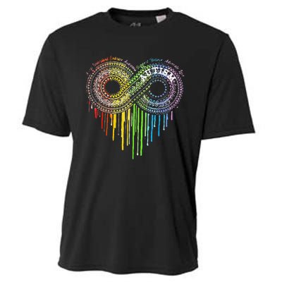 Autism Rainbow Infinity Symbol Asd Awareness Cooling Performance Crew T-Shirt