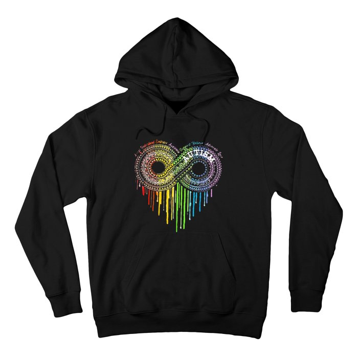 Autism Rainbow Infinity Symbol Asd Awareness Hoodie