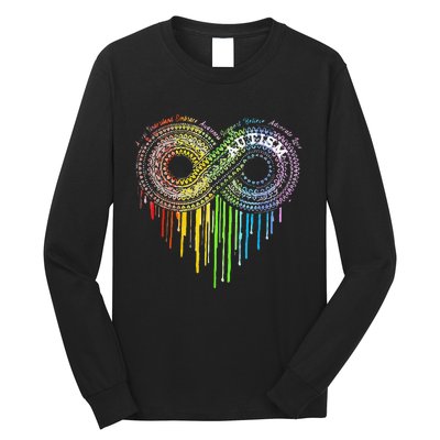 Autism Rainbow Infinity Symbol Asd Awareness Long Sleeve Shirt