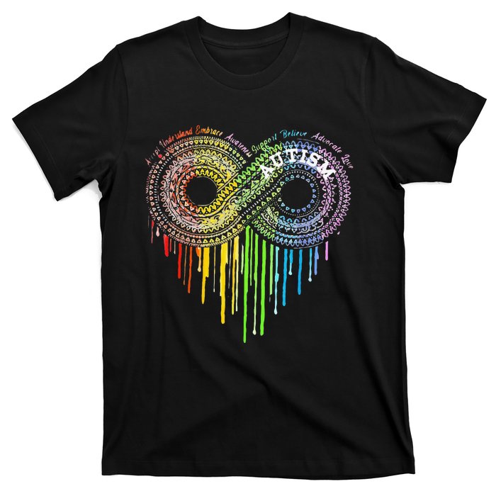 Autism Rainbow Infinity Symbol Asd Awareness T-Shirt