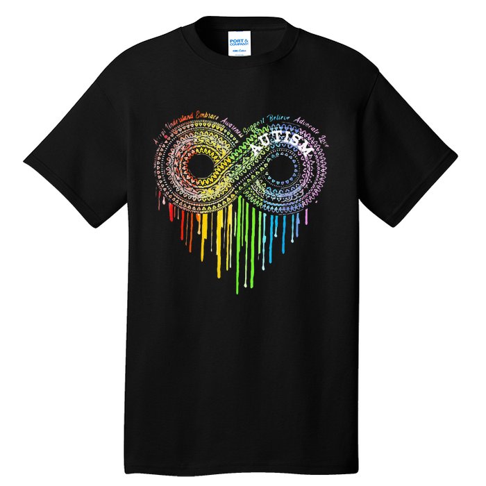 Autism Rainbow Infinity Symbol Asd Awareness Tall T-Shirt