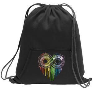 Autism Rainbow Infinity Symbol Asd Awareness Sweatshirt Cinch Pack Bag