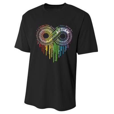 Autism Rainbow Infinity Symbol Asd Awareness Performance Sprint T-Shirt