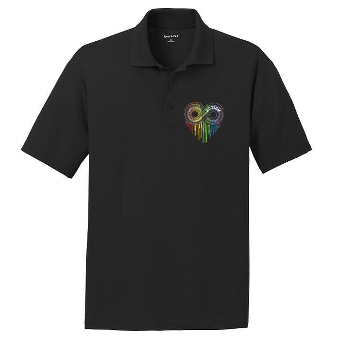 Autism Rainbow Infinity Symbol Asd Awareness PosiCharge RacerMesh Polo