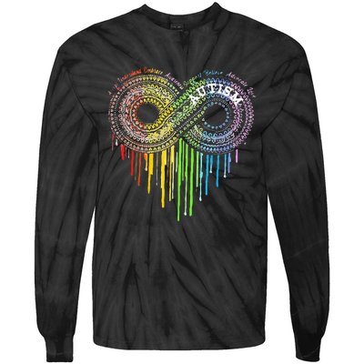 Autism Rainbow Infinity Symbol Asd Awareness Tie-Dye Long Sleeve Shirt