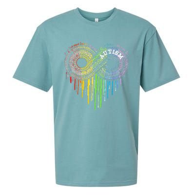 Autism Rainbow Infinity Symbol Asd Awareness Sueded Cloud Jersey T-Shirt