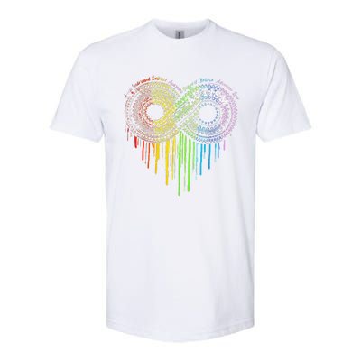 Autism Rainbow Infinity Symbol Asd Awareness Softstyle CVC T-Shirt