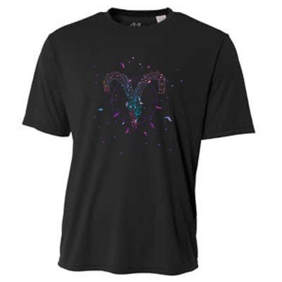 Aries Floral Zodiac Cooling Performance Crew T-Shirt