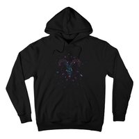 Aries Floral Zodiac Hoodie