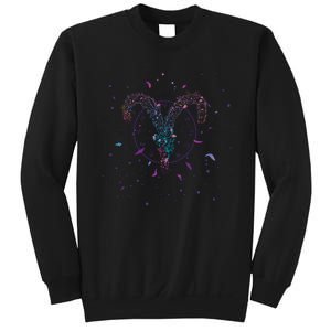 Aries Floral Zodiac Sweatshirt