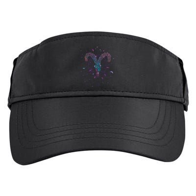 Aries Floral Zodiac Adult Drive Performance Visor