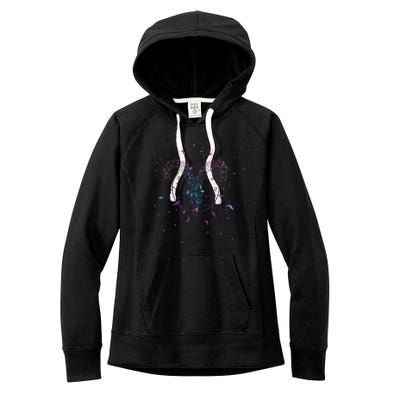 Aries Floral Zodiac Women's Fleece Hoodie