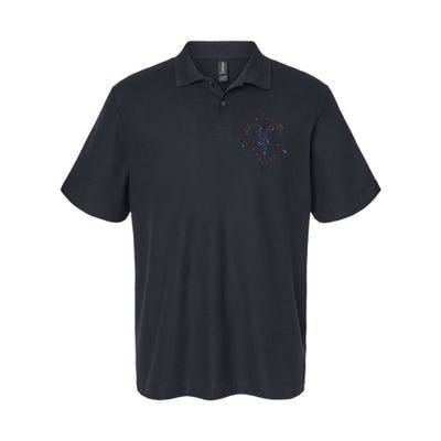 Aries Floral Zodiac Softstyle Adult Sport Polo