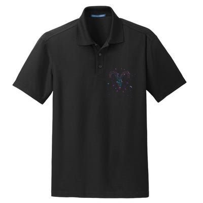 Aries Floral Zodiac Dry Zone Grid Polo