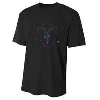 Aries Floral Zodiac Performance Sprint T-Shirt