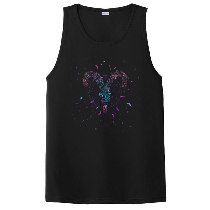 Aries Floral Zodiac PosiCharge Competitor Tank