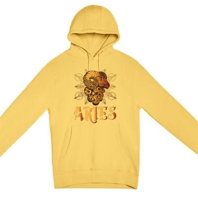 Aries goat Zodiac Premium Pullover Hoodie