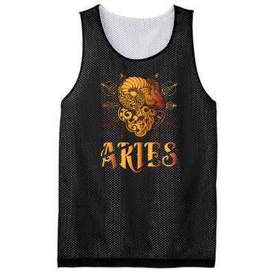 Aries goat Zodiac Mesh Reversible Basketball Jersey Tank