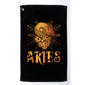 Aries goat Zodiac Platinum Collection Golf Towel