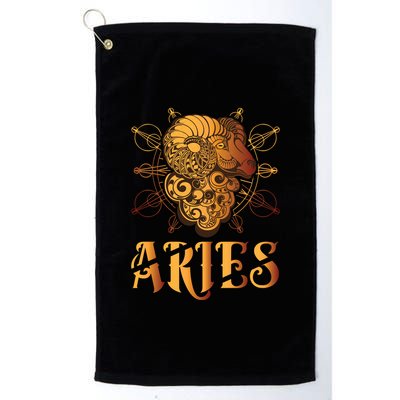 Aries goat Zodiac Golf Towel