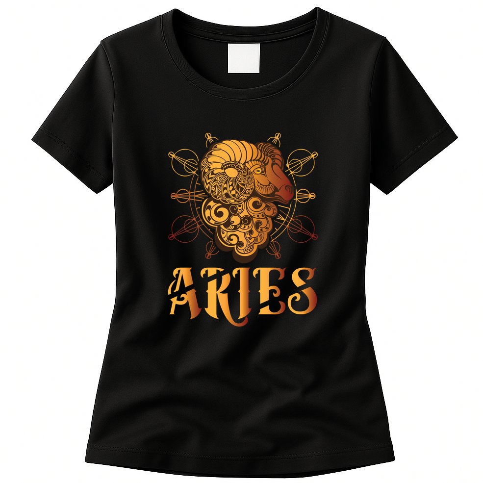 Aries goat Zodiac Womens T-Shirt