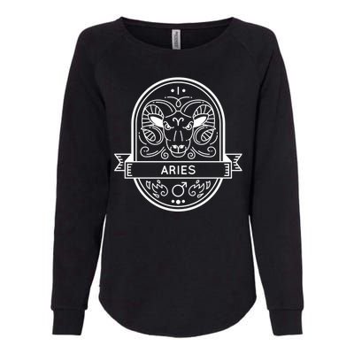 Aries Zodiac Symbol Design Womens California Wash Sweatshirt