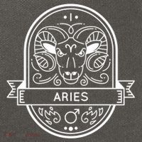 Aries Zodiac Symbol Design Cotton Canvas Backpack