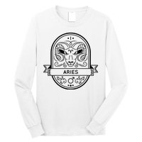 Aries Zodiac Symbol Design Long Sleeve Shirt