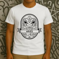 Aries Zodiac Symbol Design T-Shirt