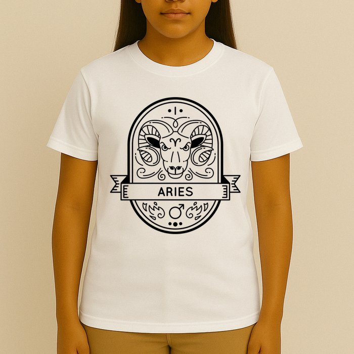 Aries Zodiac Symbol Design T-Shirt