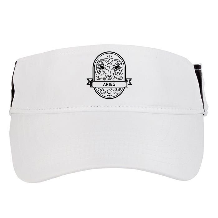 Aries Zodiac Symbol Design Adult Drive Performance Visor