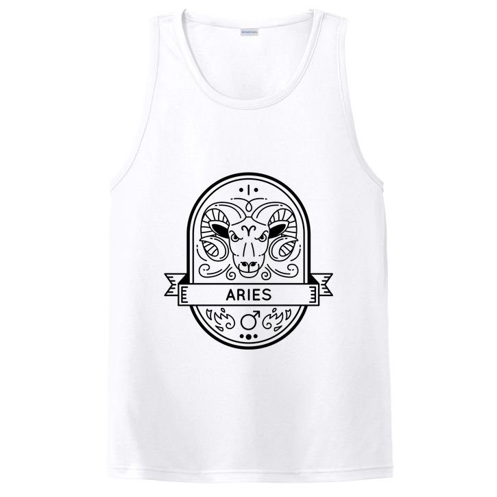 Aries Zodiac Symbol Design PosiCharge Competitor Tank