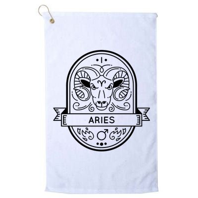 Aries Zodiac Symbol Design Golf Towel