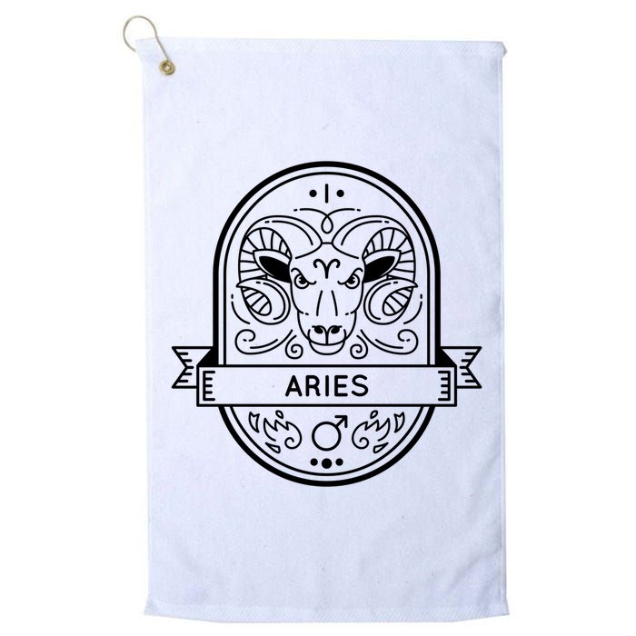 Aries Zodiac Symbol Design Golf Towel