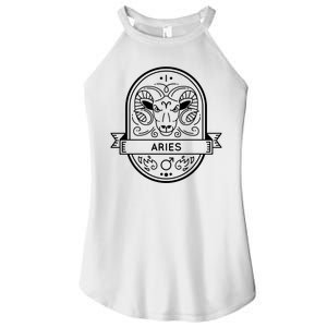 Aries Zodiac Symbol Design Women’s Perfect Tri Rocker Tank