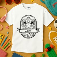 Aries Zodiac Symbol Design Kids T-Shirt