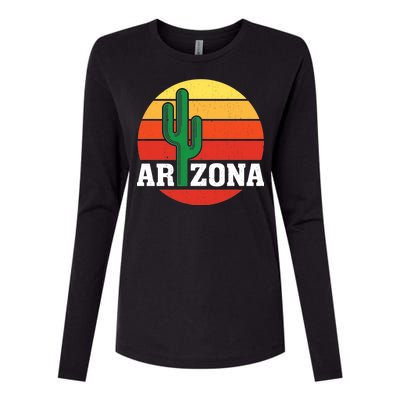 Arizona Cactus Sunset Womens Cotton Relaxed Long Sleeve T-Shirt