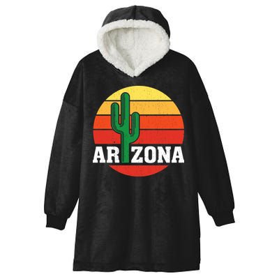 Arizona Cactus Sunset Hooded Wearable Blanket