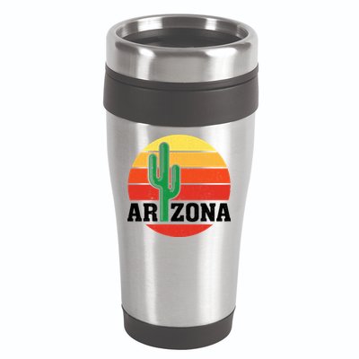 Arizona Cactus Sunset 16oz Travel Tumbler