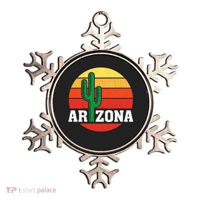 Arizona Cactus Sunset Metallic Star Ornament