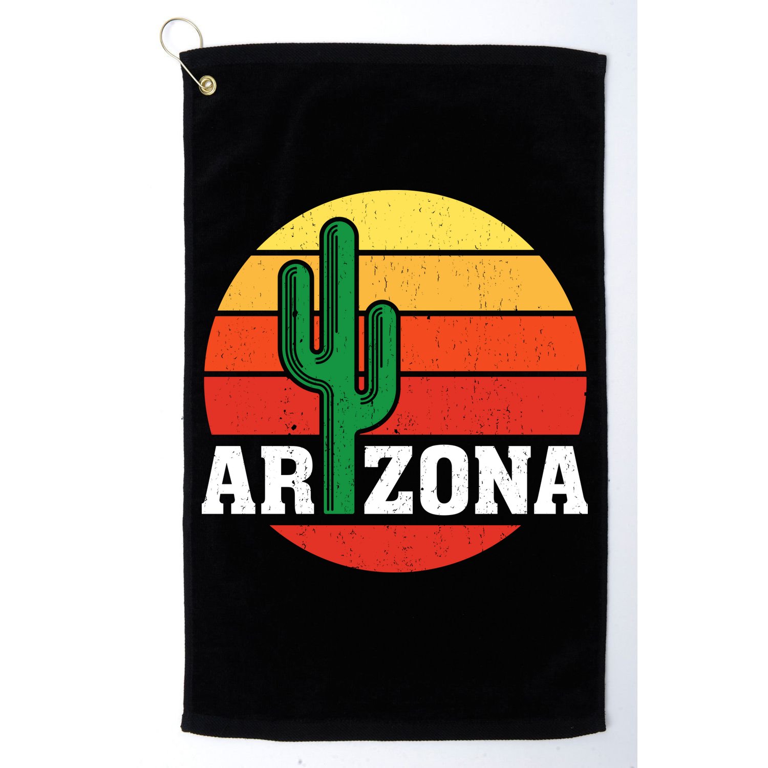 Arizona Cactus Sunset Golf Towel