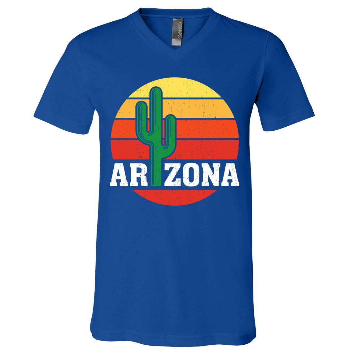 Arizona Cactus Sunset V-Neck T-Shirt