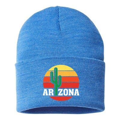 Arizona Cactus Sunset Sustainable Knit Beanie