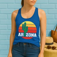Arizona Cactus Sunset Womens Tank Top