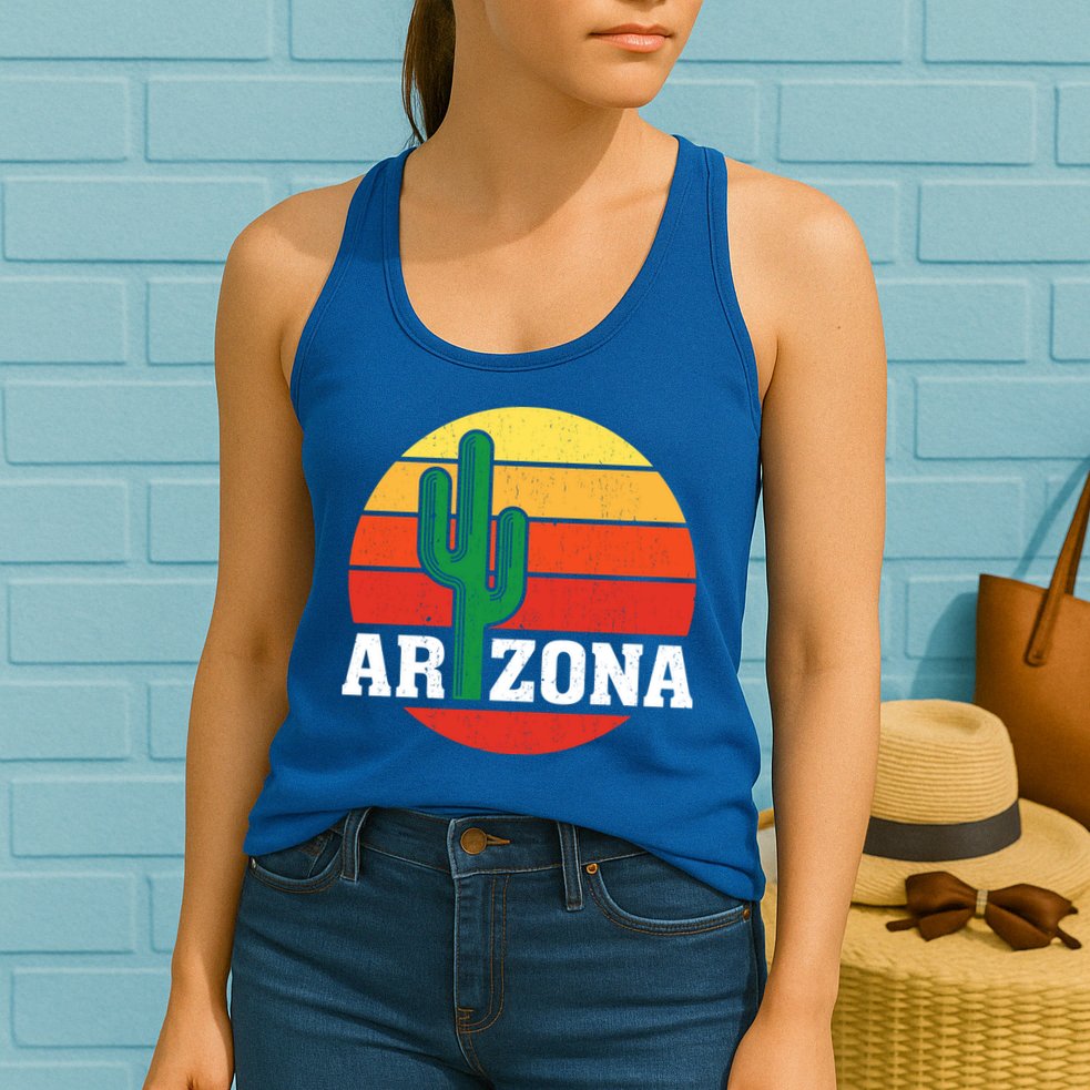 Arizona Cactus Sunset Womens Tank Top