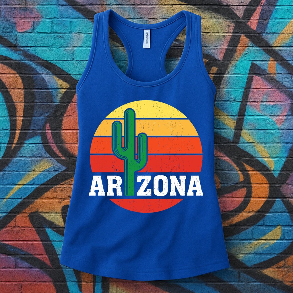 Arizona Cactus Sunset Womens Tank Top