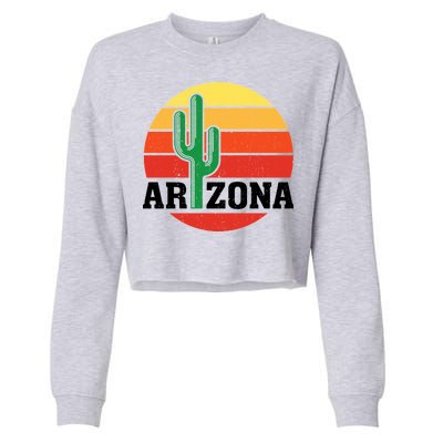 Arizona Cactus Sunset Cropped Pullover Crew