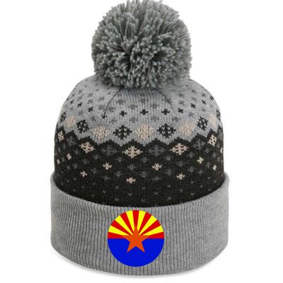 Arizona Circle Flag The Baniff Cuffed Pom Beanie